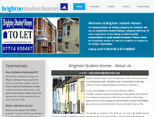 Tablet Screenshot of brightonstudenthomes.com